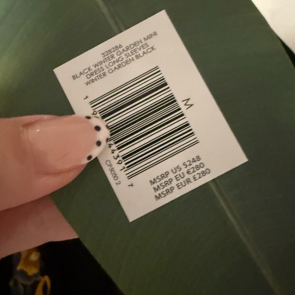 NWT Farm Rio Black Winter Garden Mini Dress - Picture 6 of 6